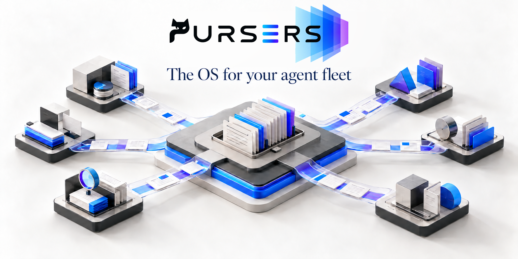 Pursers fleet stations connected to one durable central work record